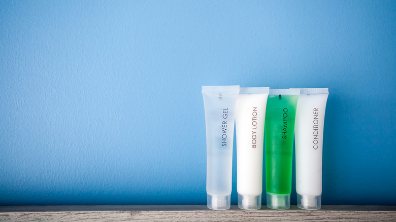 Toiletries at a hotel