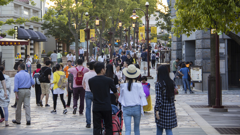 Crowds in Shanghai Disneyland