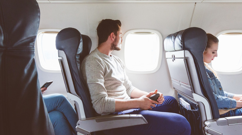 Passengers on a plane