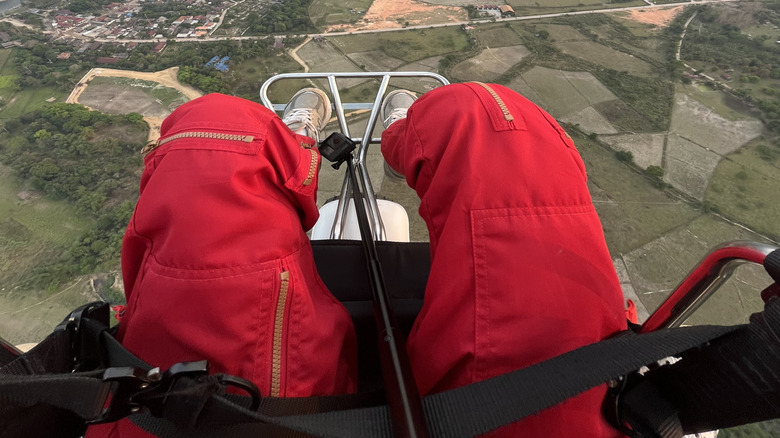 Paragliding over Vang Vieng, Laos