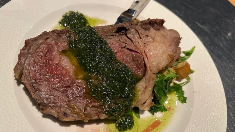 Steak at Coral Reef Restaurant in Epcot's Future World