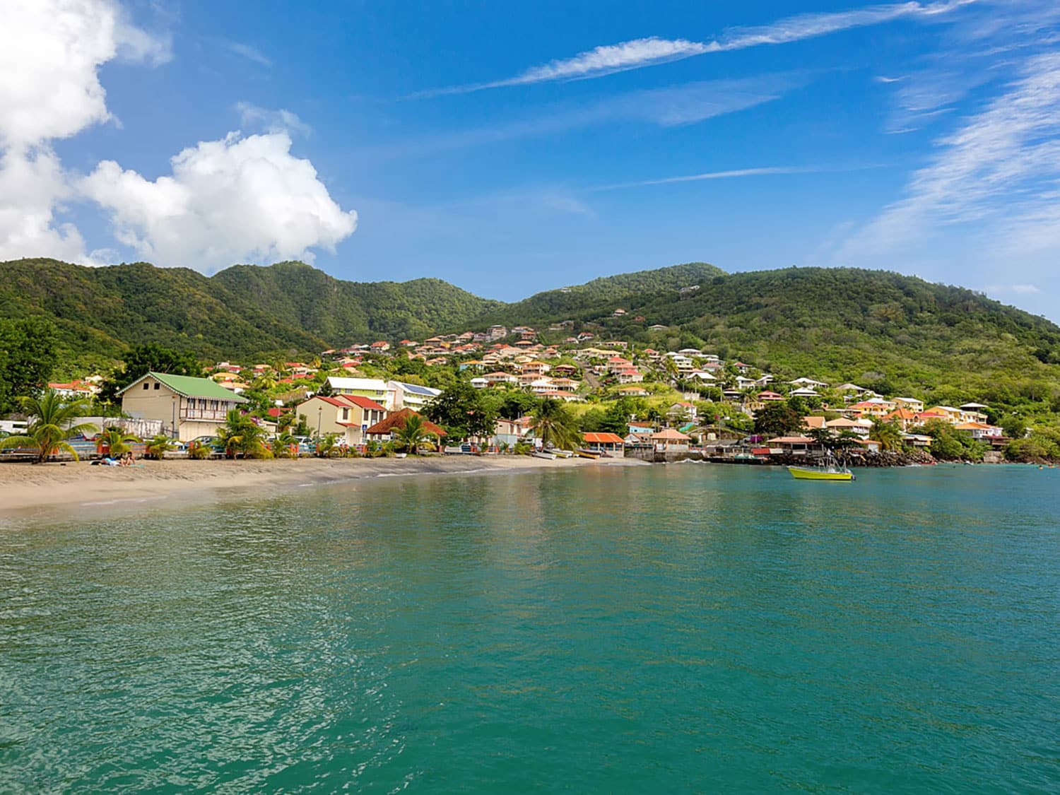 a beach in Martinique