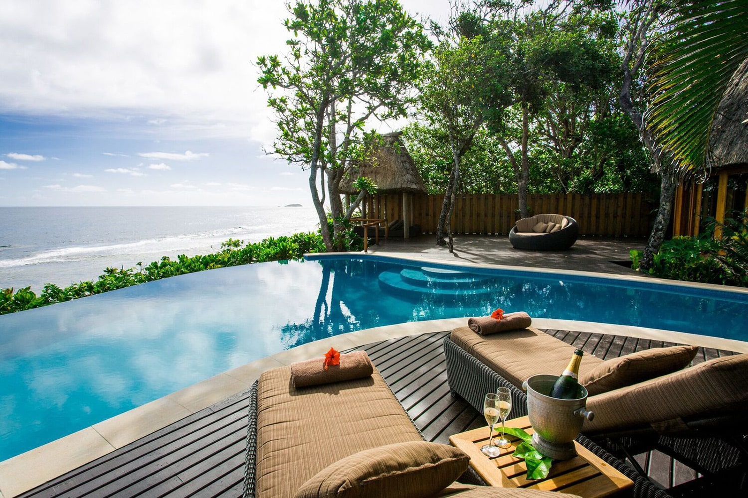 ocean views and a large deck