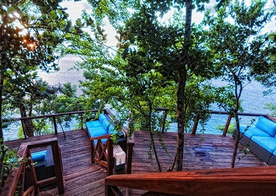 Treehouse villas in Secret Bay