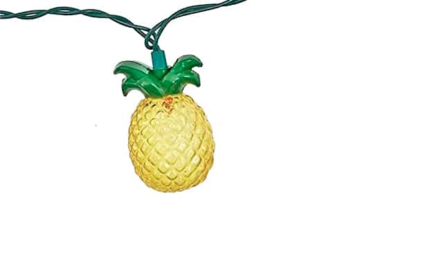 Island-themed Holiday Decorations: Pineapple Christmas tree lights