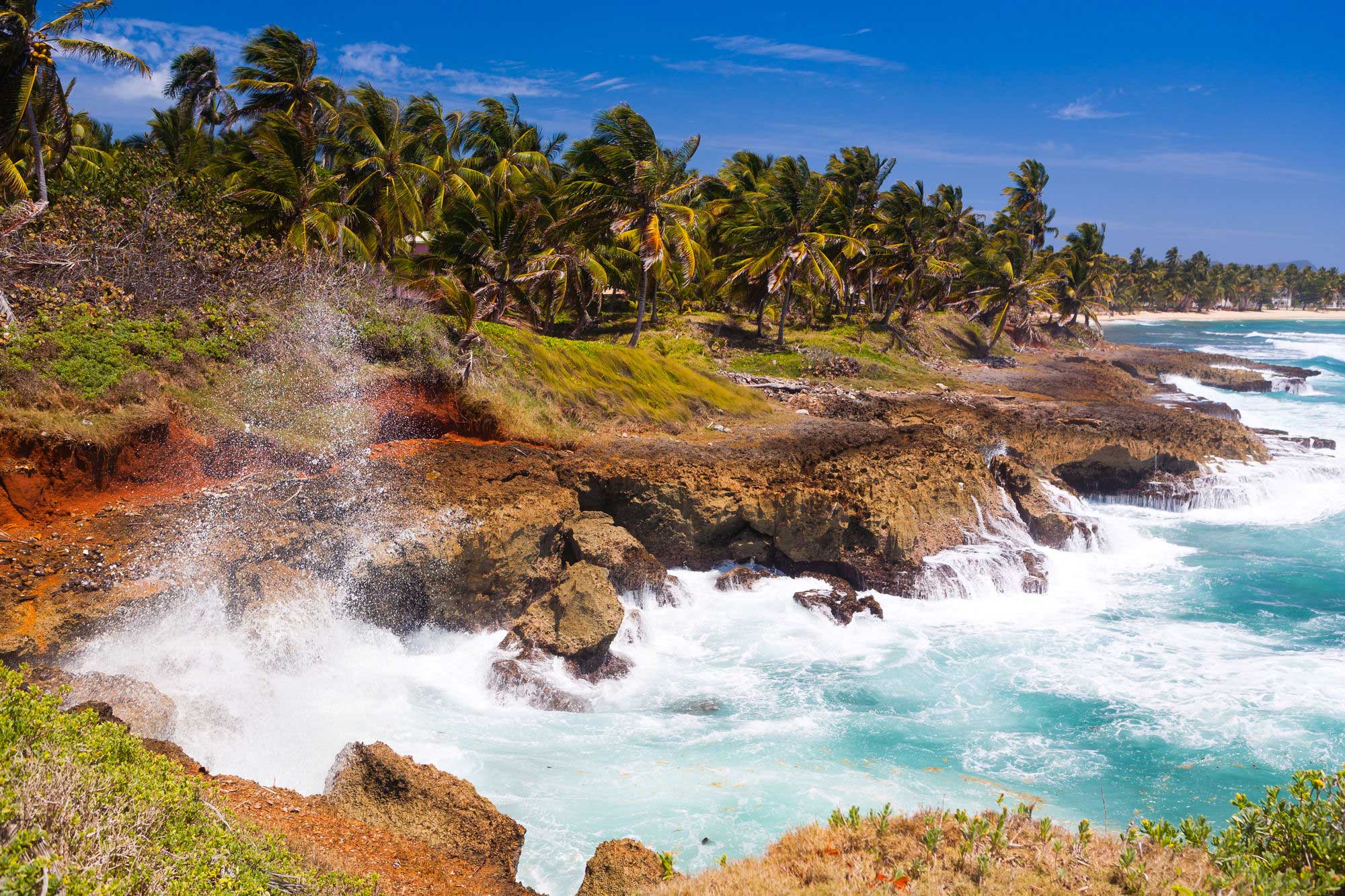 Crashing waves Dominican Republic