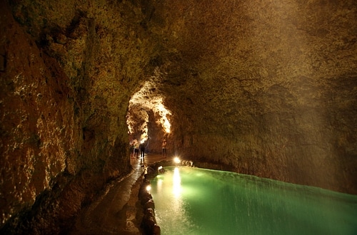 Harrison's Cave, the spectacular underground cavern with calm glassy pools