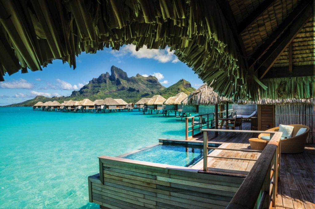 Four Seasons Resort Bora Bora overwater bungalow with plunge pool