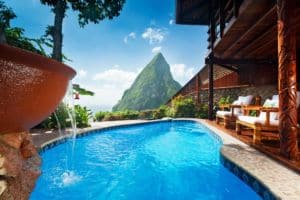 Ladera St. Lucia resort plunge pool