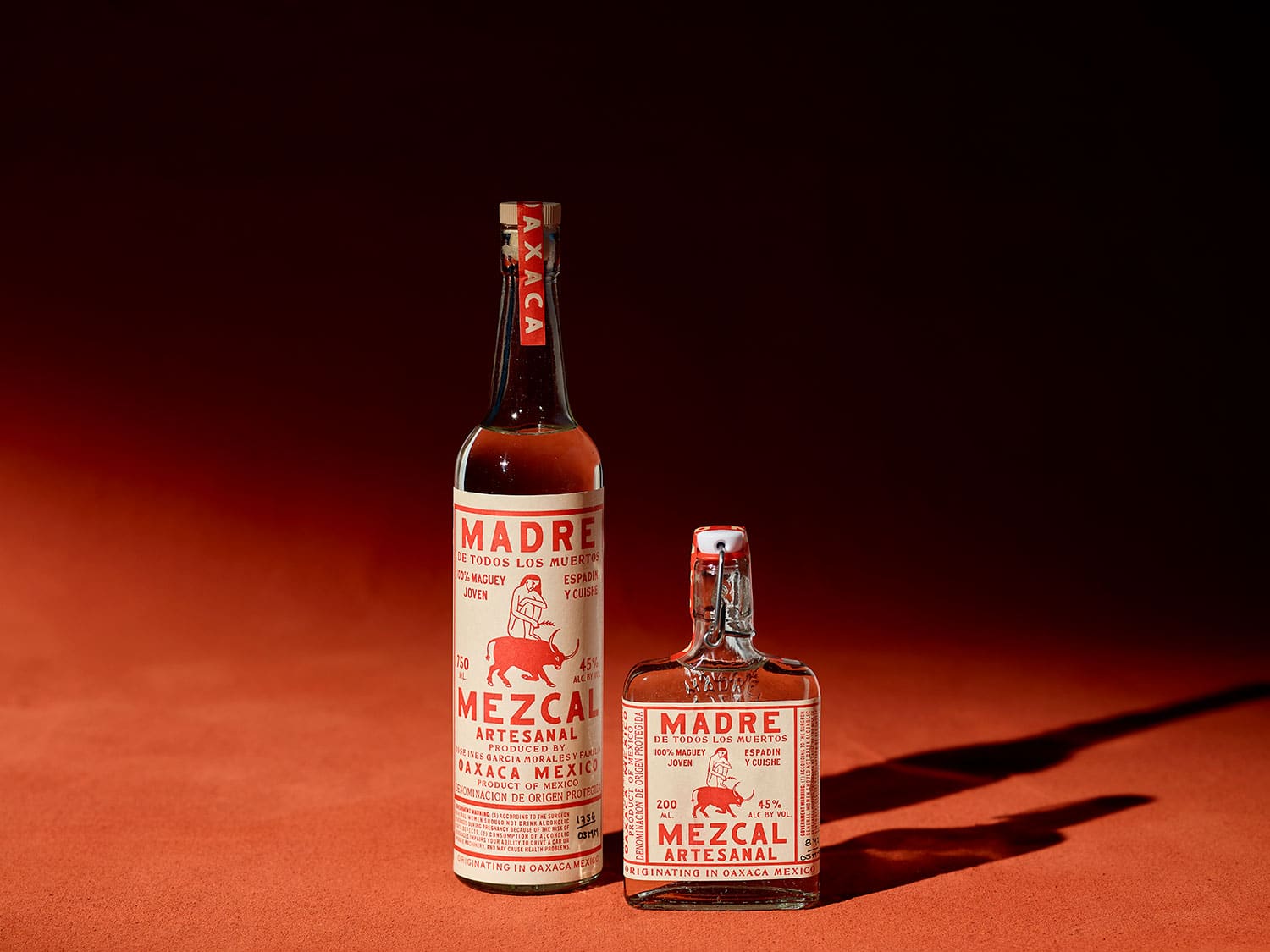 A bottle of Madre Mezcal