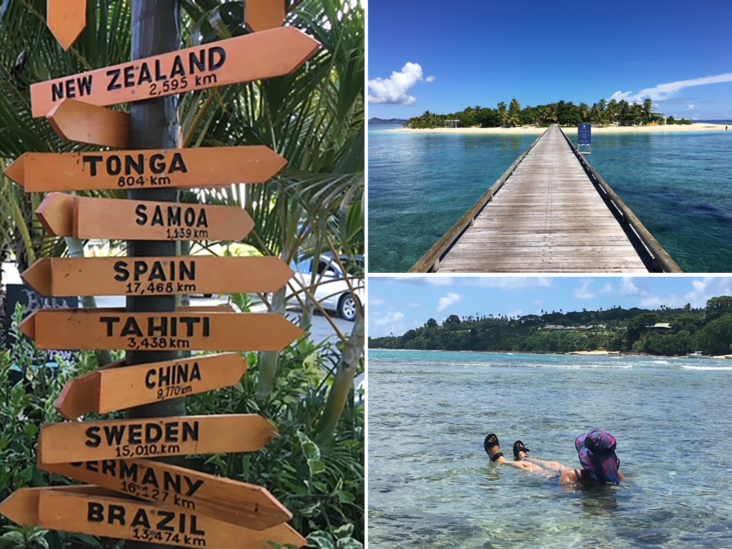 Sights from around Fiji, including snorkeling