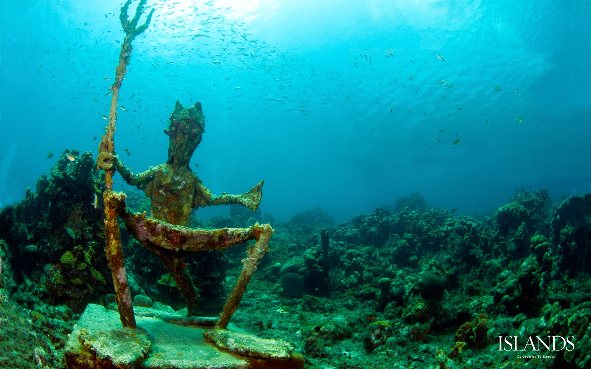 5 desktop wallpaper background curacao scuba diving snorkeling statue.jpg