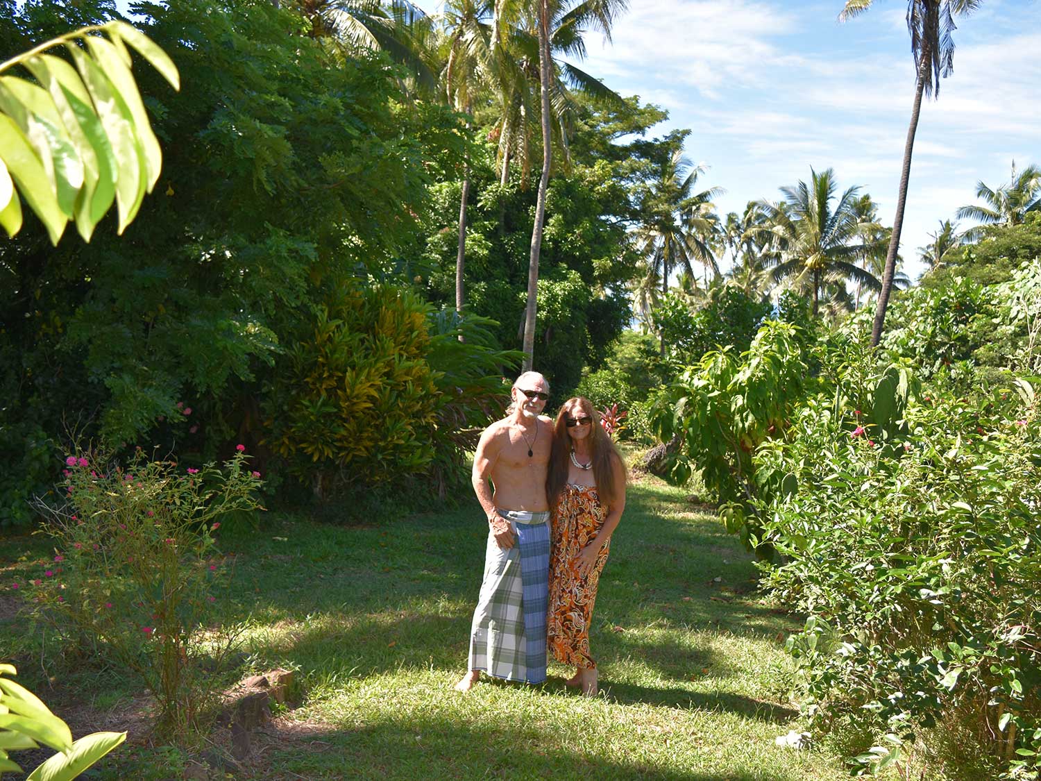 Hanging out at the Home Exchange property in Fiji