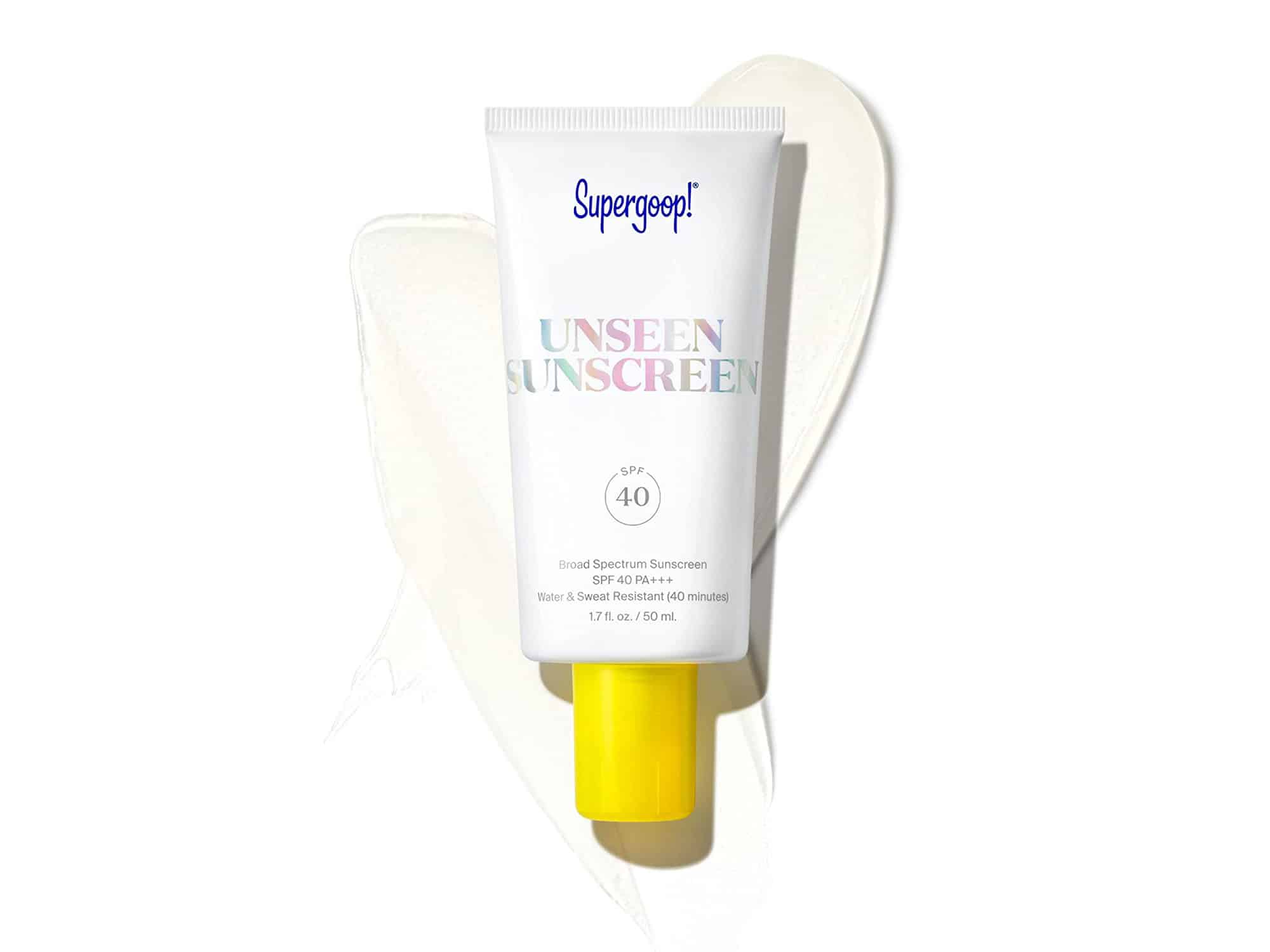 Supergoop! Unseen Sunscreen SPF 40, 1.7 oz - Oil-Free, Weightless & Invisible Reef-Safe, Broad Spectrum Face Sunscreen for All Skin Types - Scent-Free - Great Makeup Primer - Beard-Friendly