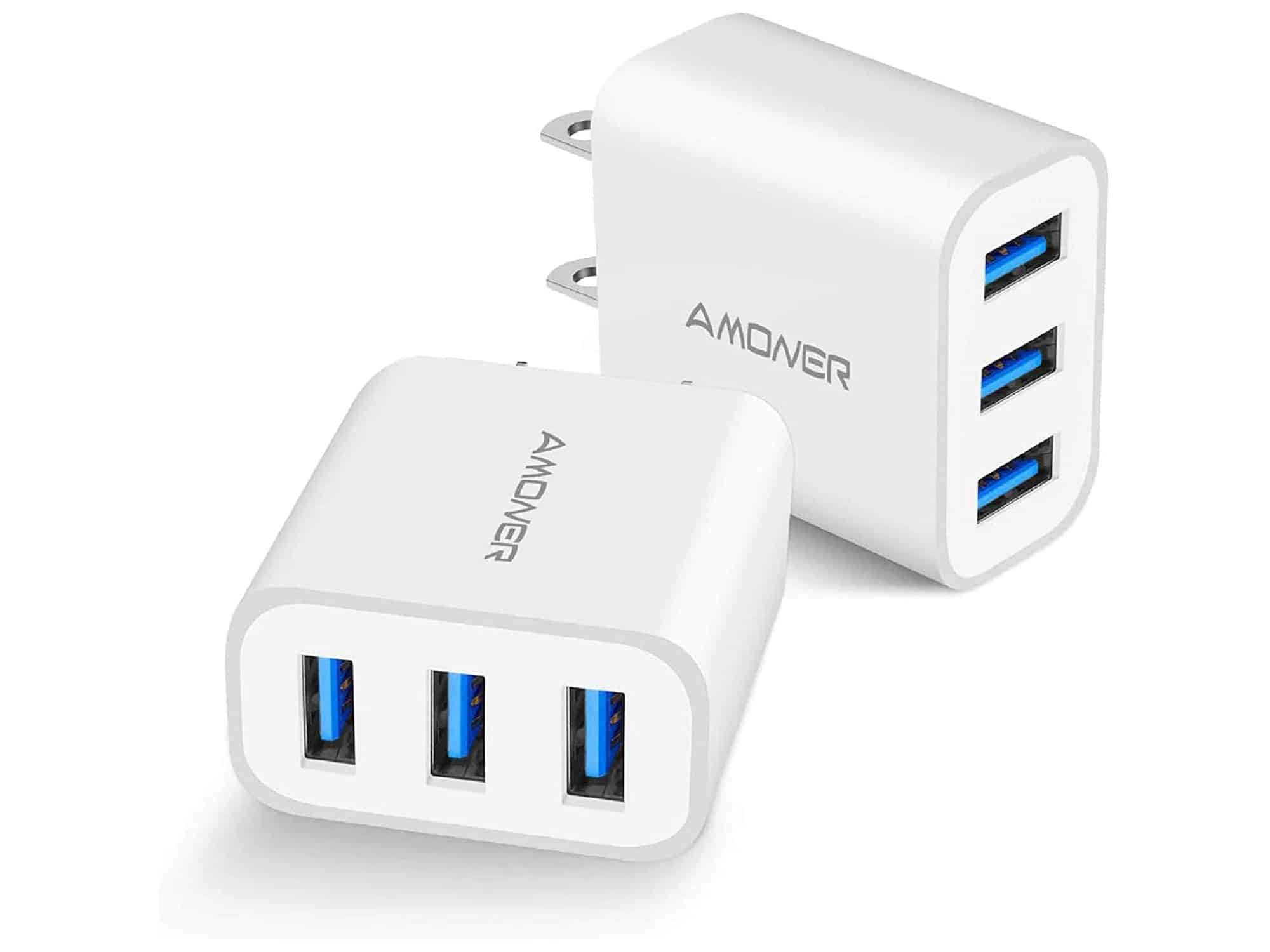 Amoner Upgraded Wall Charger, 2-Pack