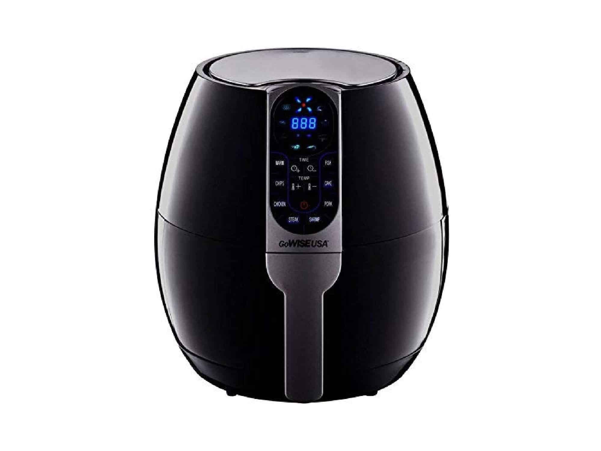 GoWISE USA 3.7-Quart Programmable Air Fryer with 8 Cook Presets, GW22638 - Black