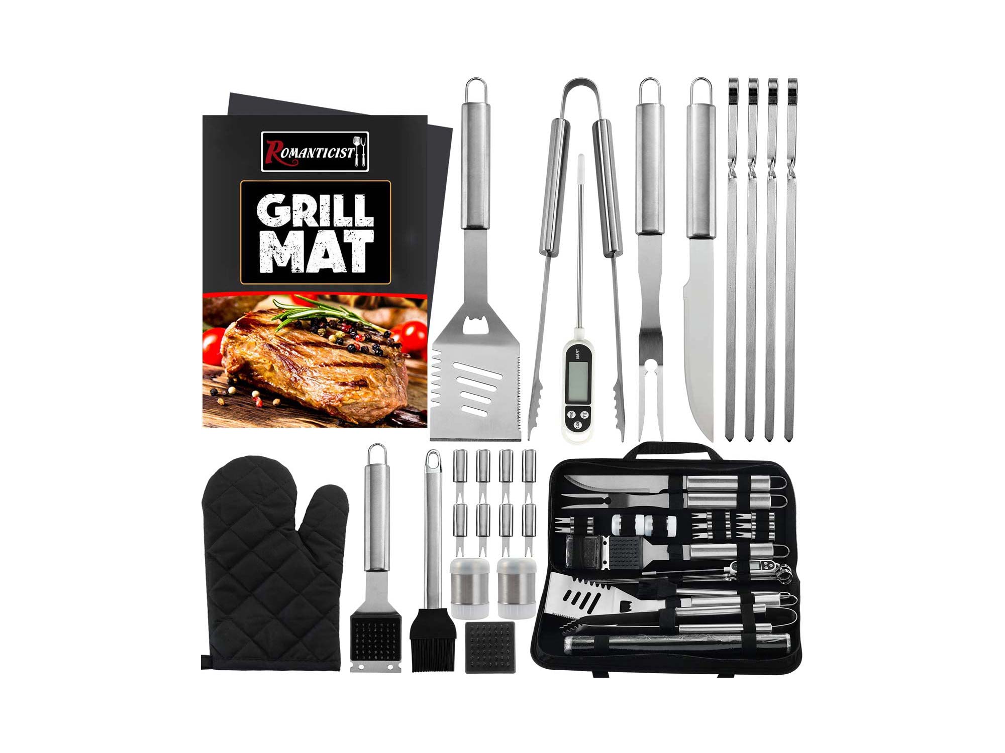 ROMANTICIST 26PCS Complete Barbecue Tool Set