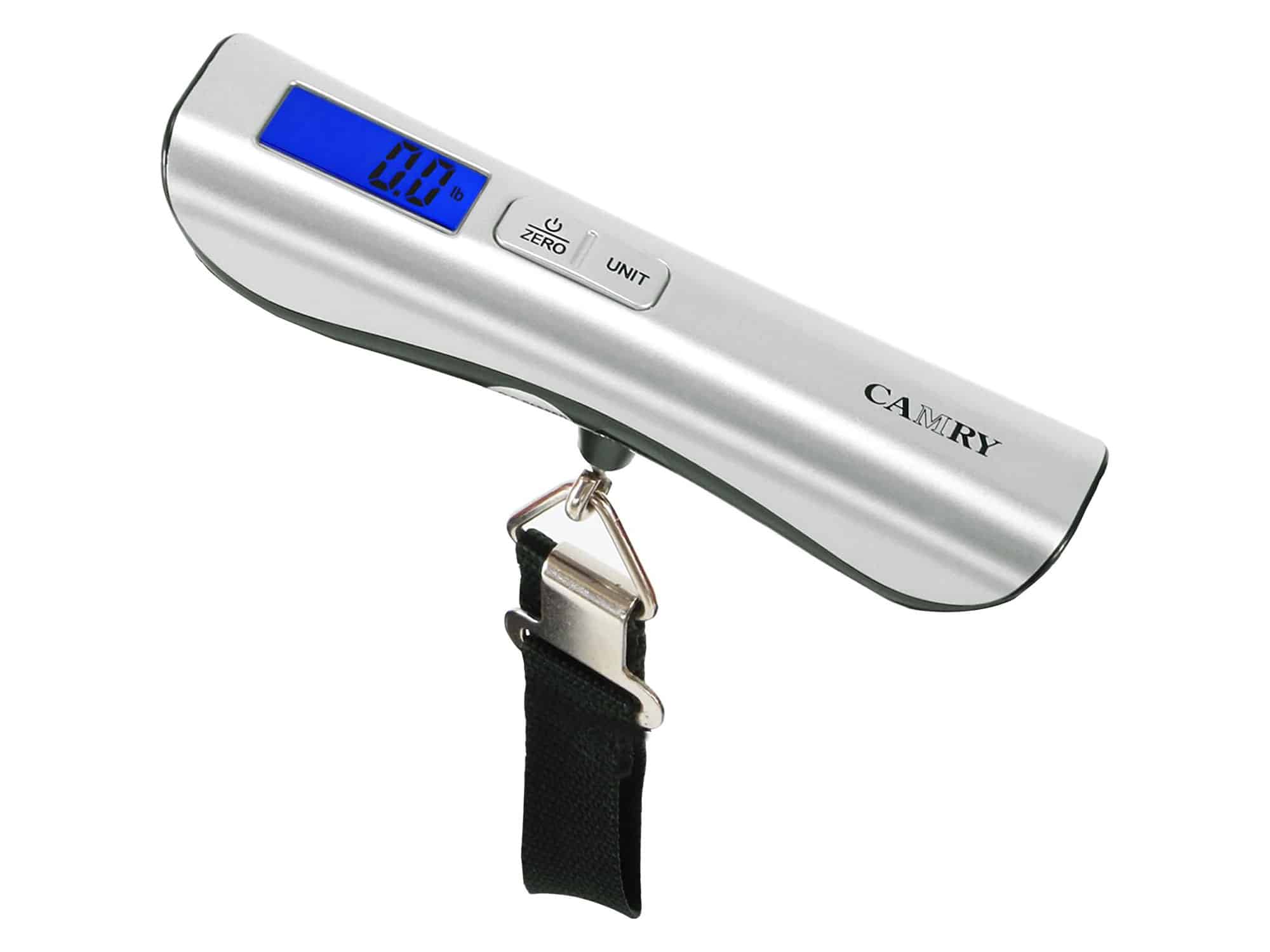 Camry Luggage Scale 110 Lbs Capacity Large and Blue Backlight LCD Display Auto Data Lock Function with Beep Signals