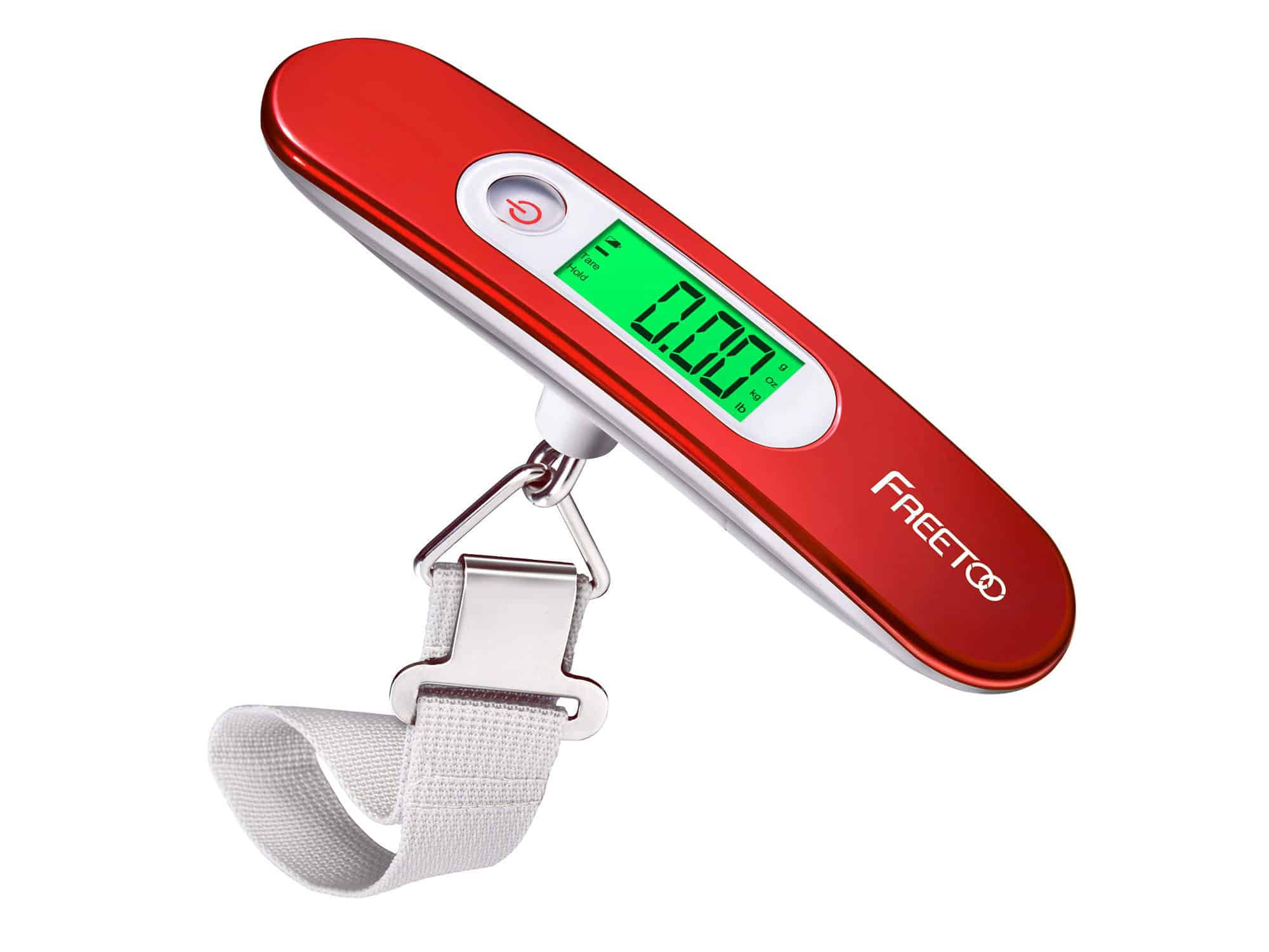 FREETOO Luggage Scale Portable Digital Hanging Scale for Travel, Suitcase Weight Scale with Superior Piano Lacquer 110 Lb./ 50Kg Capacity, Battery Included