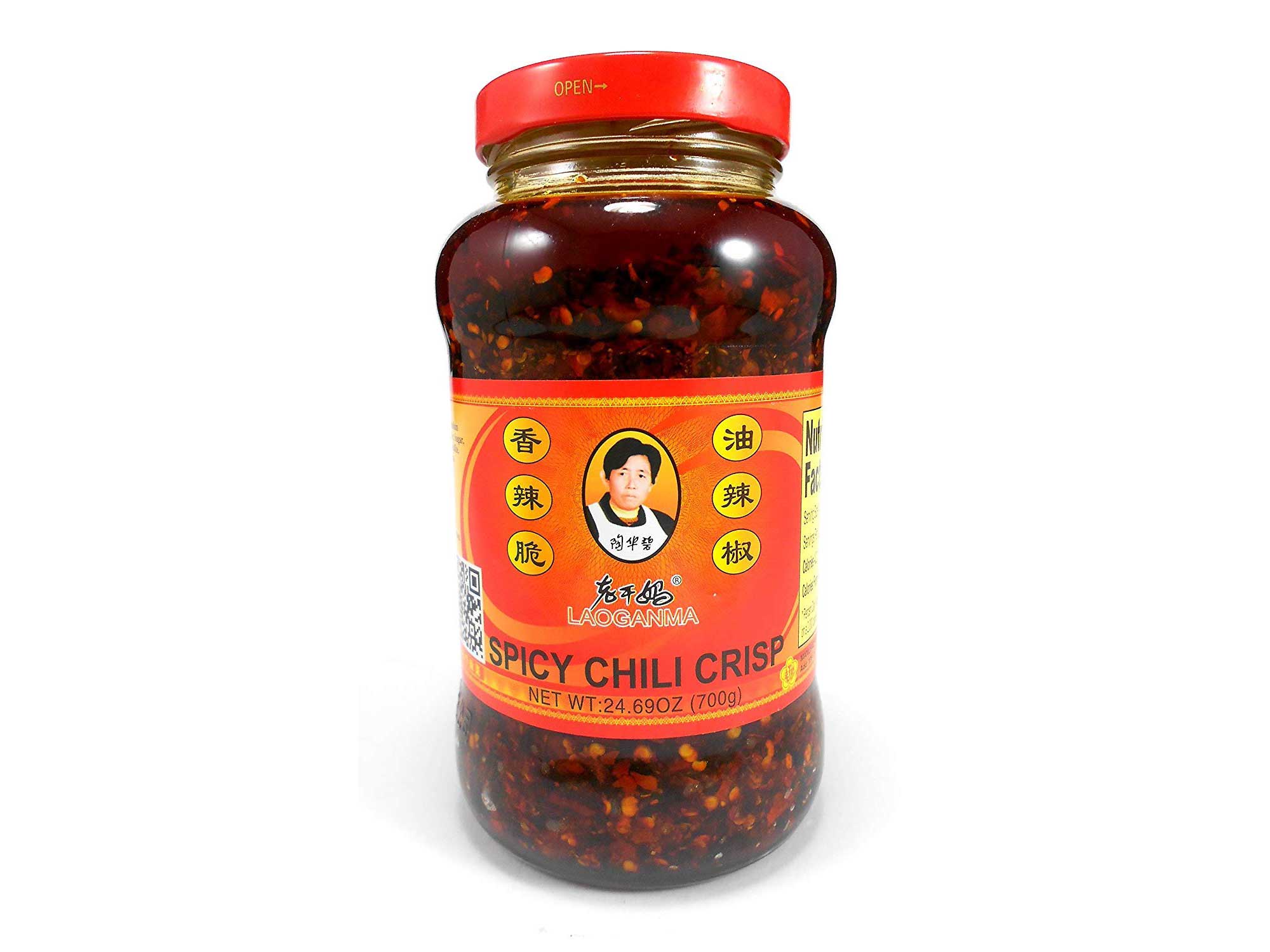Lao Gan Ma Spicy Chili Crisp Hot Sauce Family/Restaurant Size 24.69 Oz. (700 g.)