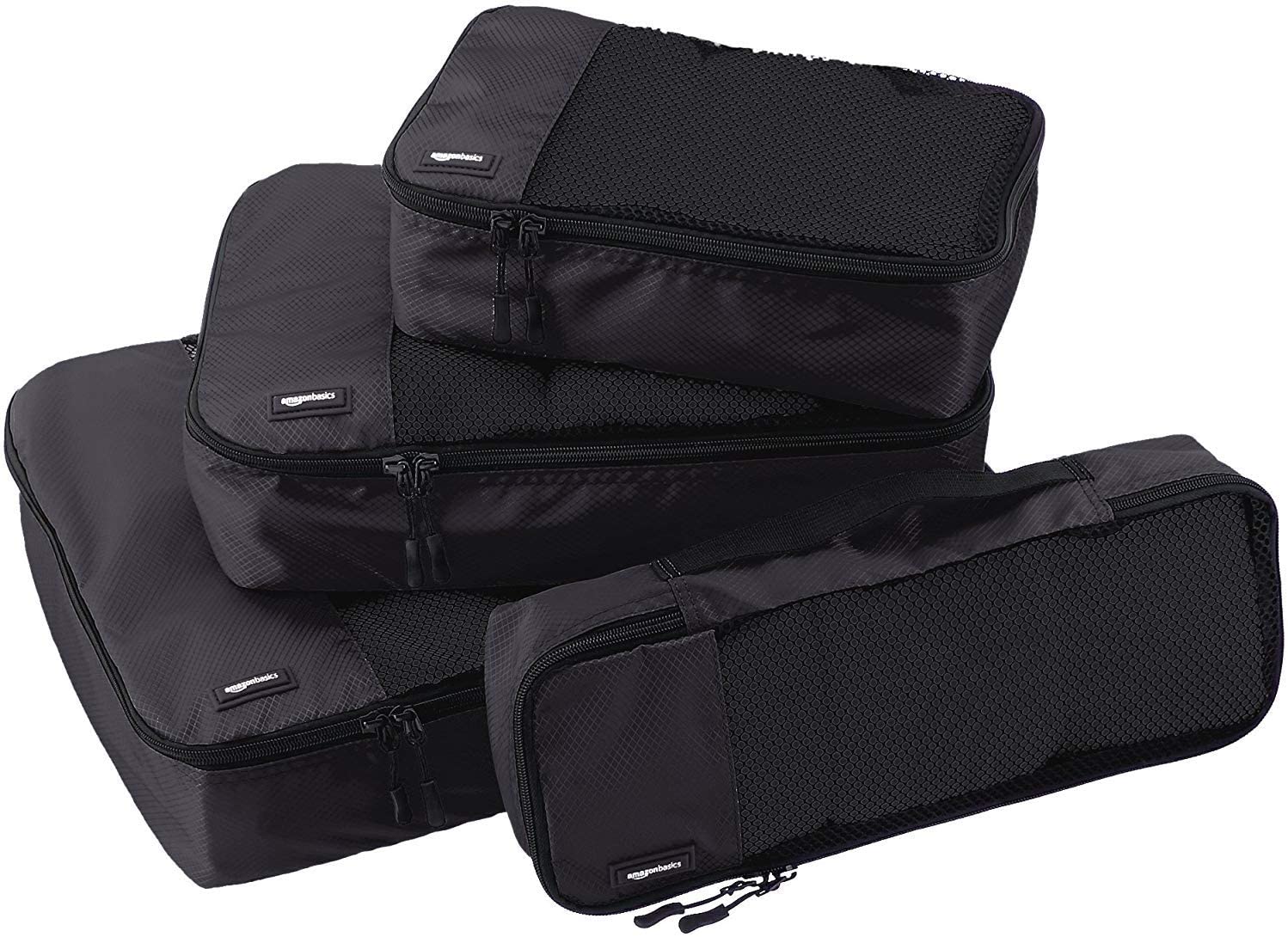 Amazon Basics 4 Piece Packing Travel Organizer Cubes Set