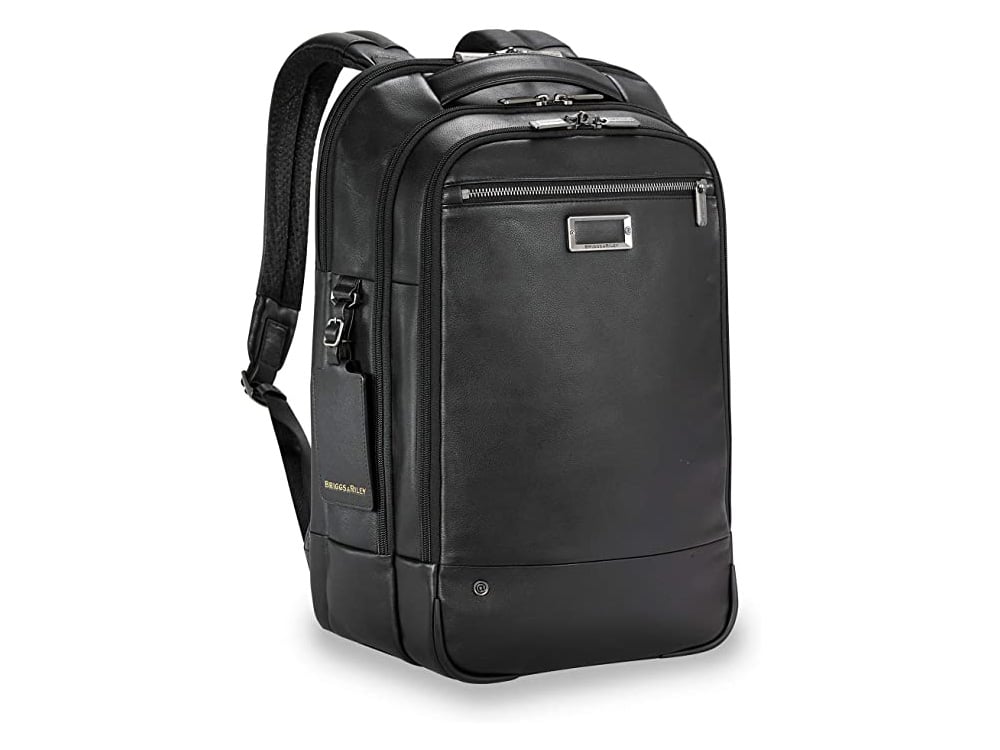 Briggs & Riley @Work Leather Medium Backpack