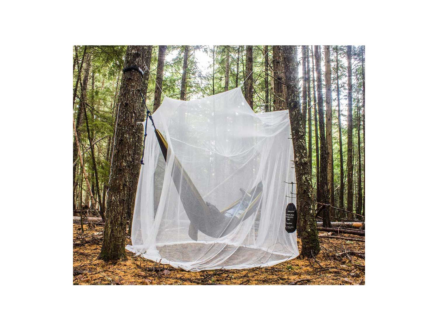 MEKKAPRO Ultra Large Mosquito Net with Carry Bag, Large 2 Openings Netting Curtains | Camping, Bedding, Patio | Carrying Pouch and Hanging Kit