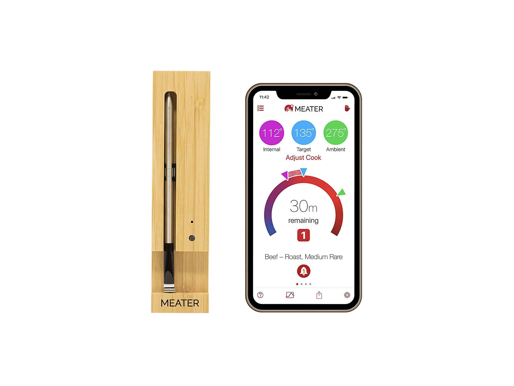 Original MEATER | 33ft Range True Wireless Smart Meat Thermometer for The Oven, Grill, Kitchen, BBQ, Sous Vide, Rotisserie