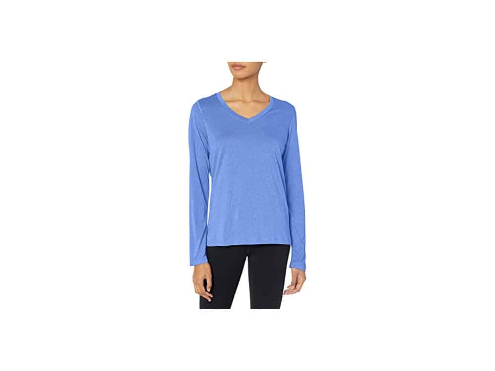 Hanes Sport Women's Cool DRI Performance Long Sleeve V-Neck Tee