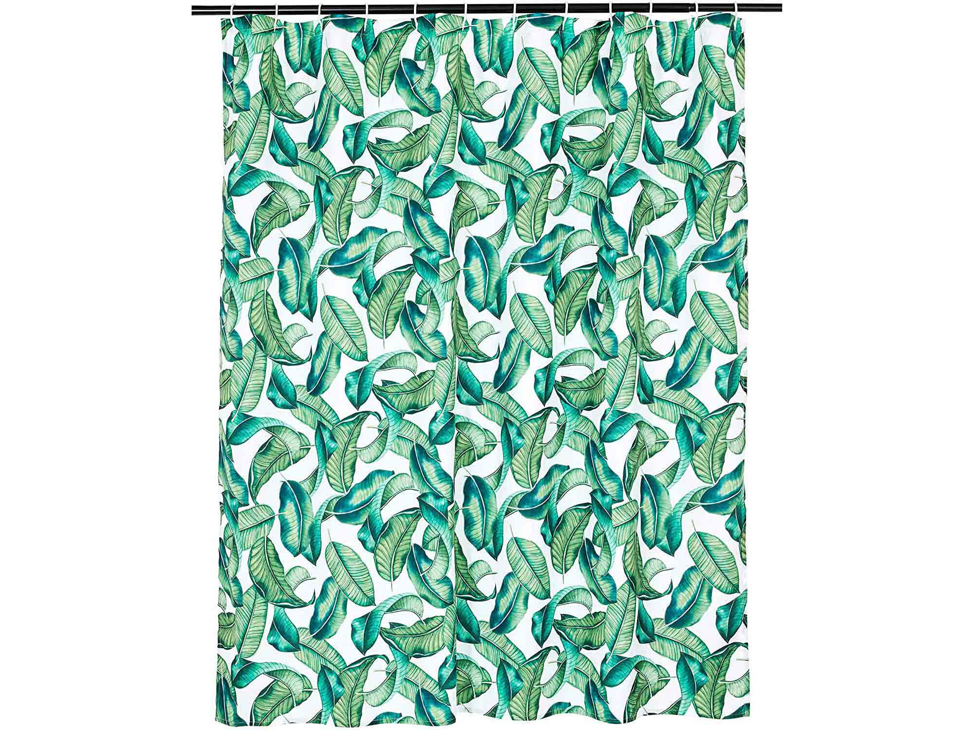 Amazon Basics Bathroom Shower Curtain - Tropical Palm, 72 Inch