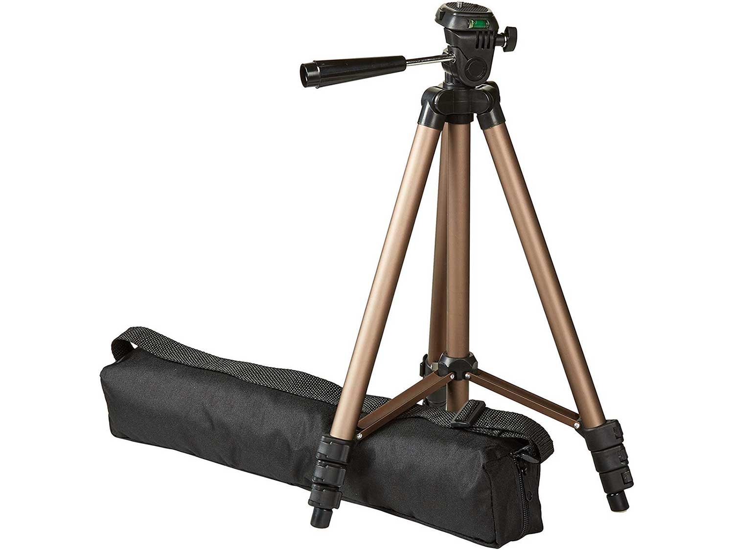 AmazonBasics Lightweight Camera Mount Tripod Stand With Bag - 16.5 - 50 Inches