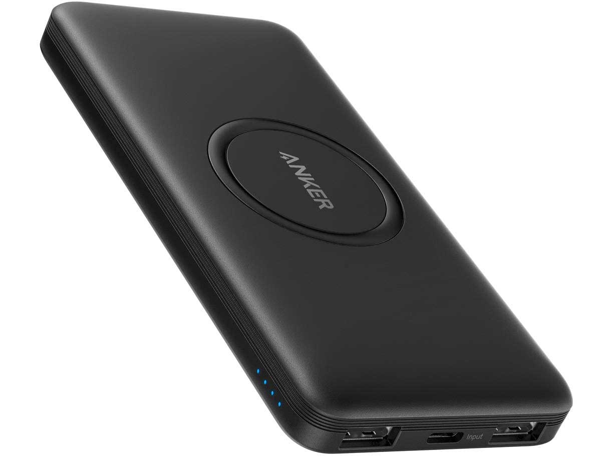 Anker Wireless Power Bank, PowerCore 10,000mAh Portable Charger with USB-C (Input Only), External Battery Pack Compatible with iPhone 11, Samsung, iPad 2020 Pro, AirPods, and More.