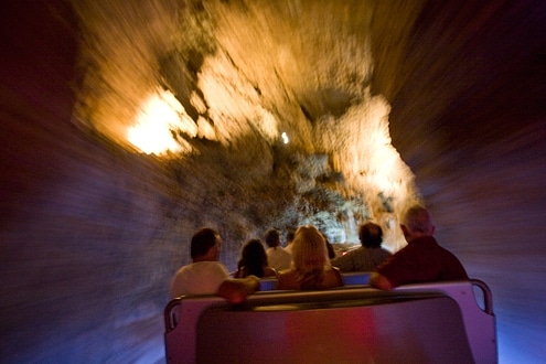 Harrison's Cave, the spectacular underground view riding an electric tram