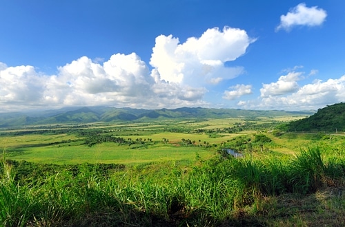 Rural landscape from Sierra del Escambray in Cuba