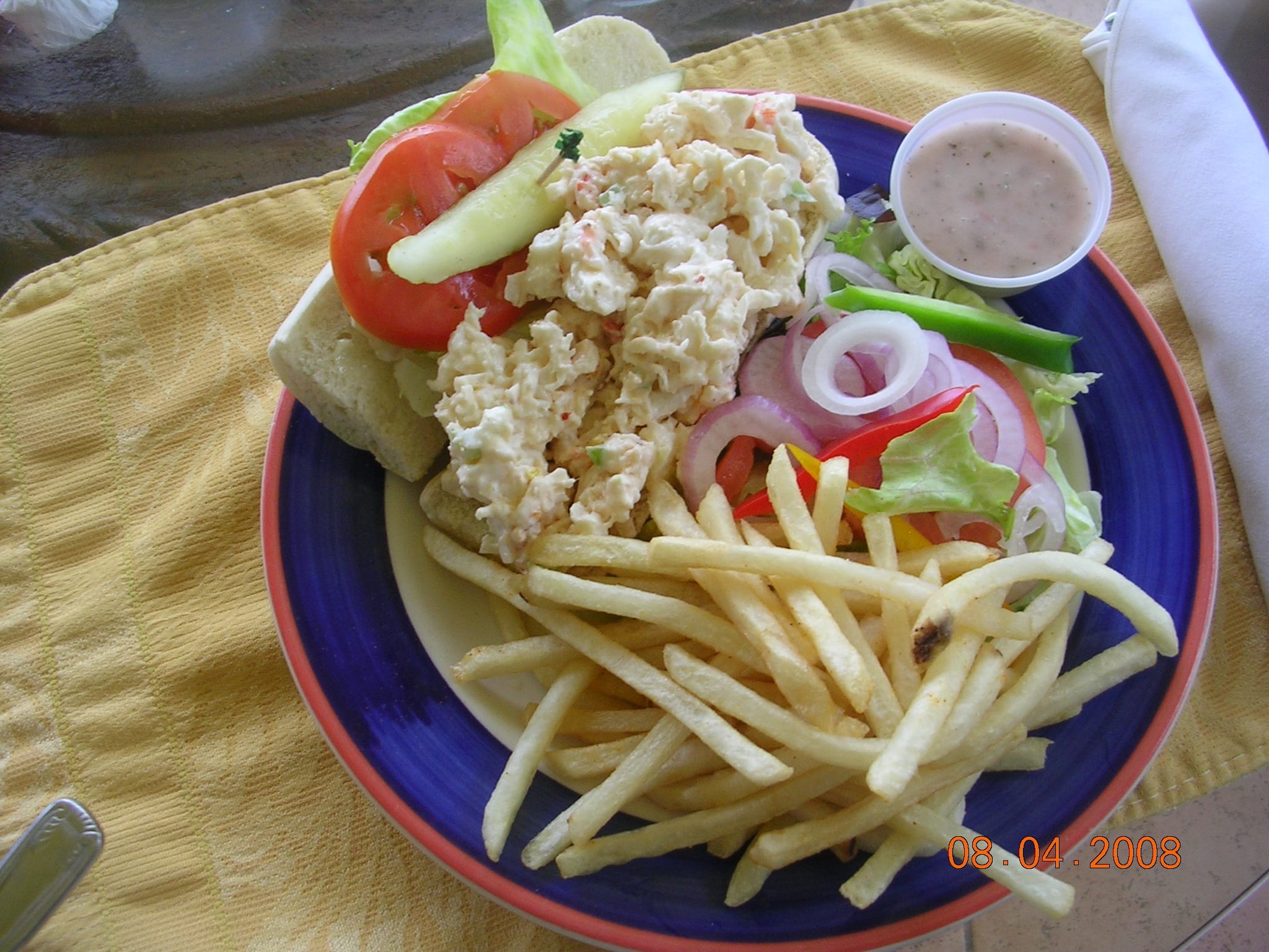 Lobster baguette at Green Turtle Club