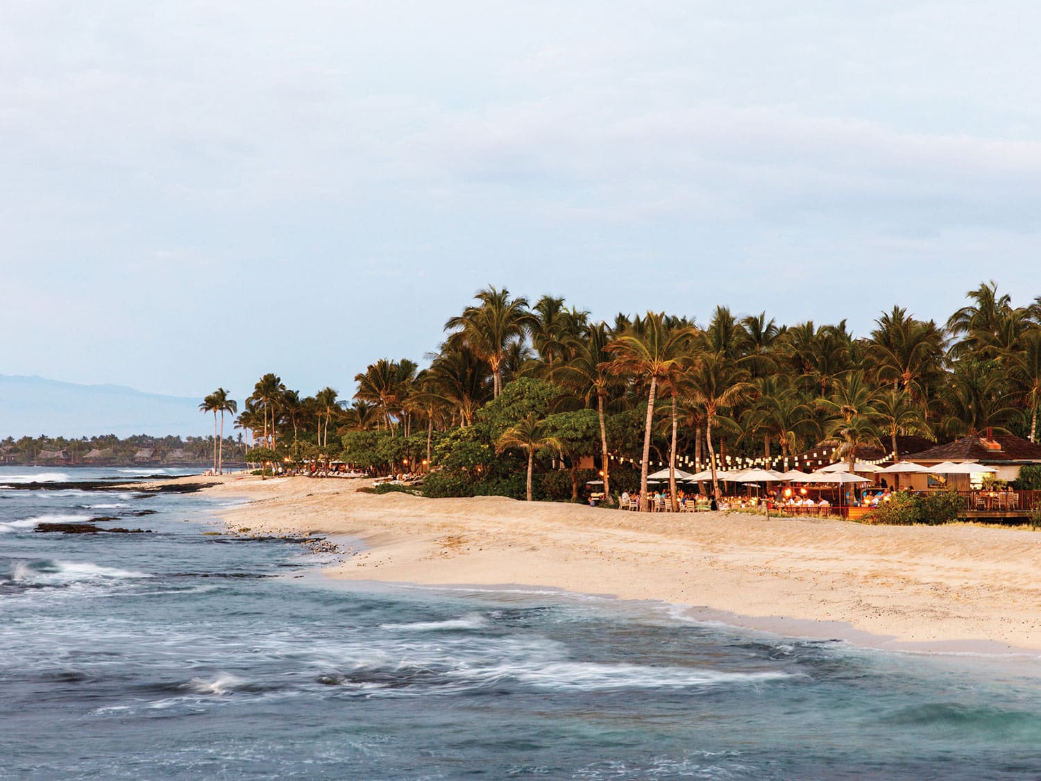 The beach beside the the Four Seasons Hualalai resort.