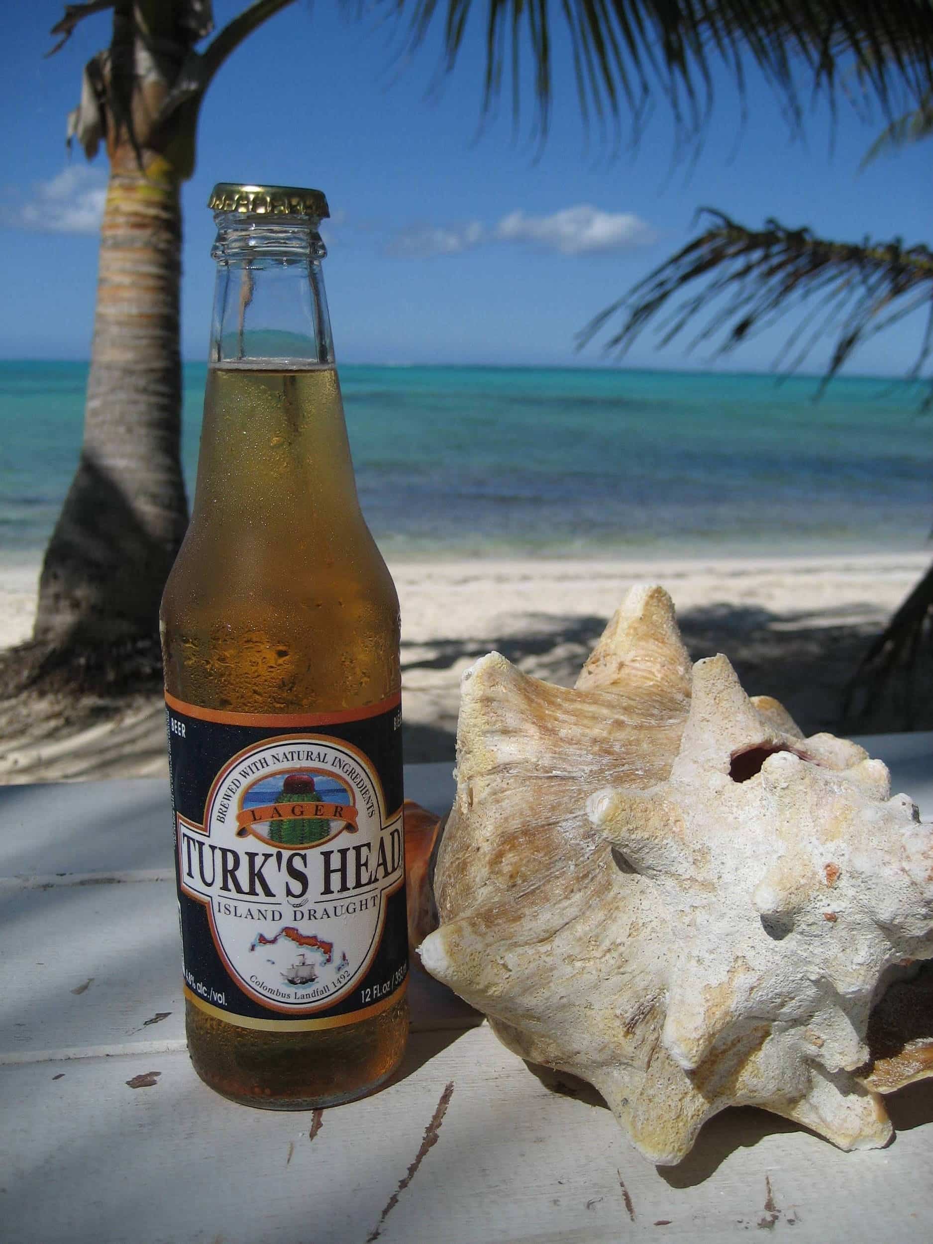 Locally brewed Turk's Head beer