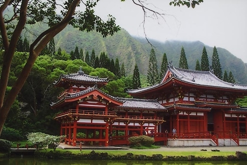 Honorable Mention: The Byodo-In Temple, Oahu, Hawaii, taken by Wendy Parr from Milton, FL