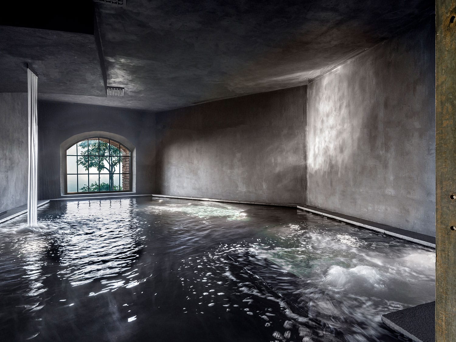 underground spa pool