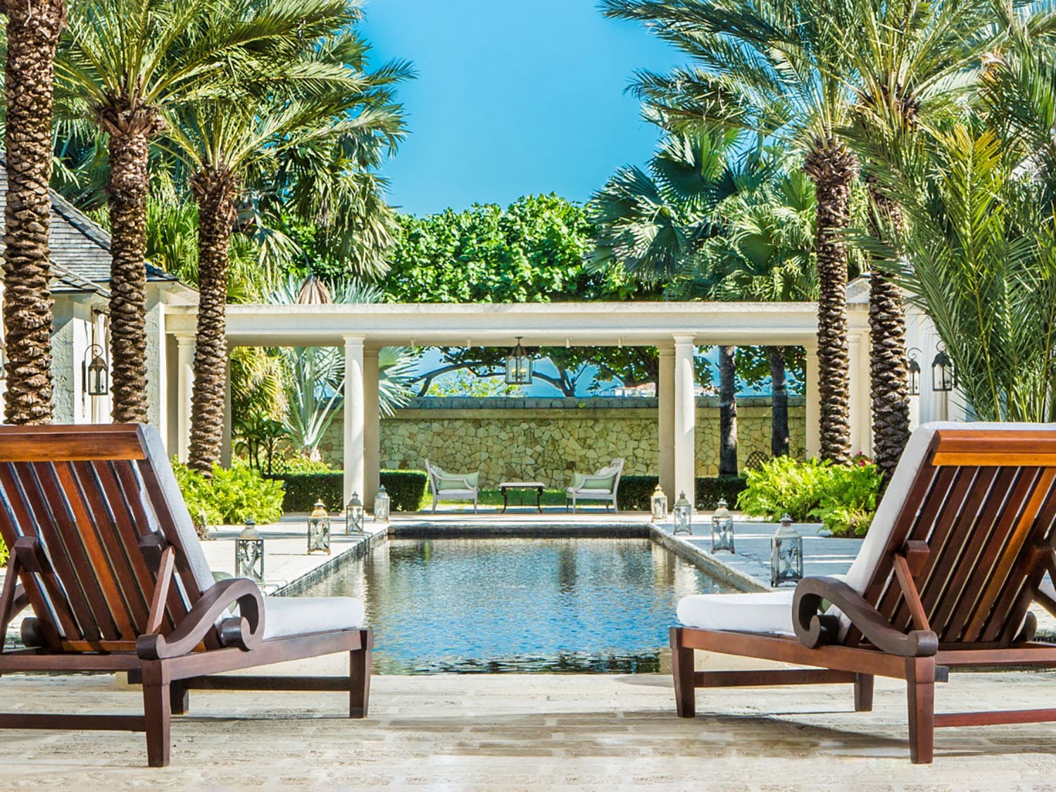 A lounge-pool at The Palms Turks and Caicos.