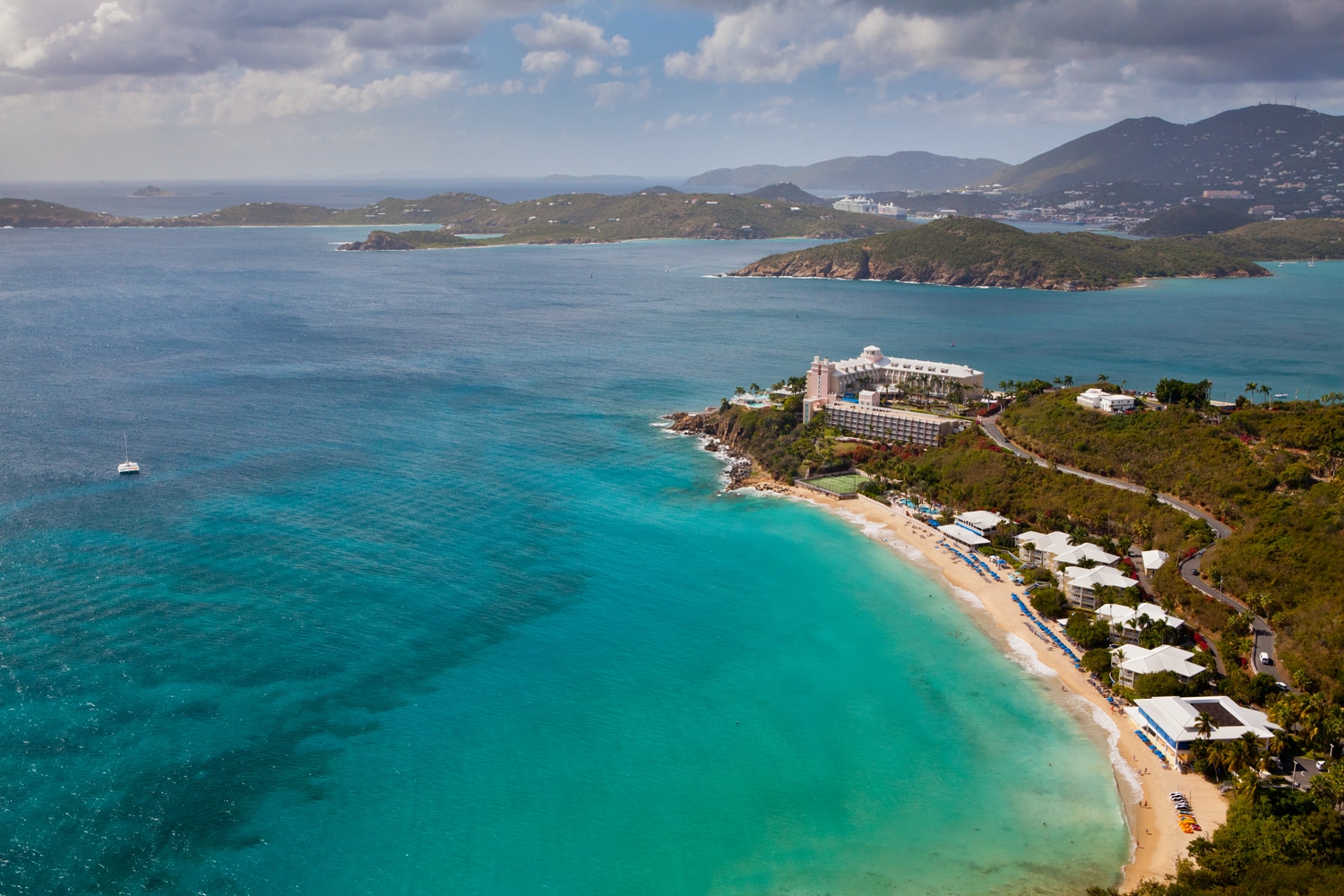 Aerial views of Charlotte Amalie St. Thomas from View