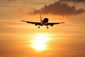 Airplane at Sunset