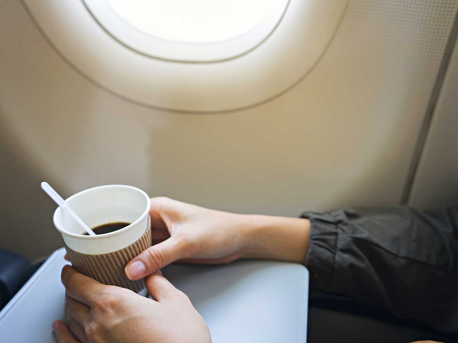 airplane coffee shutterstock