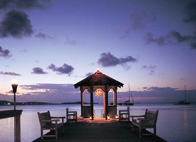 Jumby Bay Island, Antigua at sunset