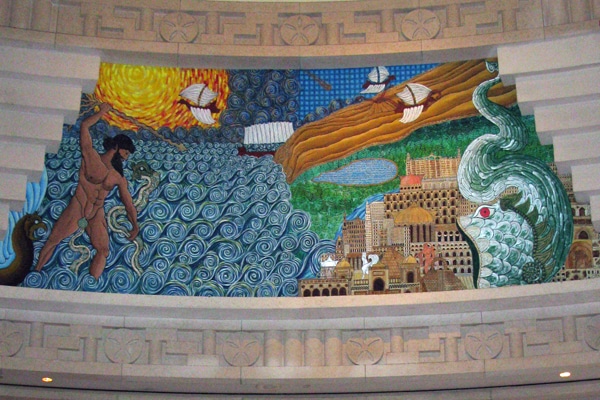 atlantis zeus mural