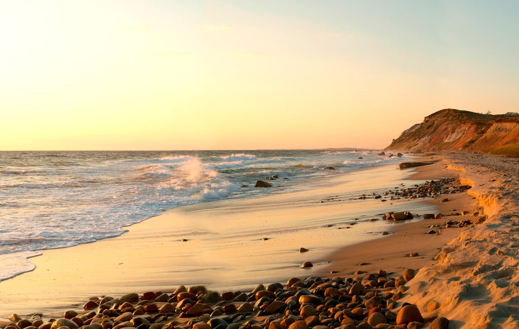 Sunset on the beach at Martha's Vineyard