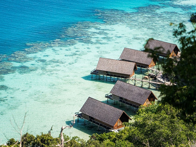 overwater bungalows