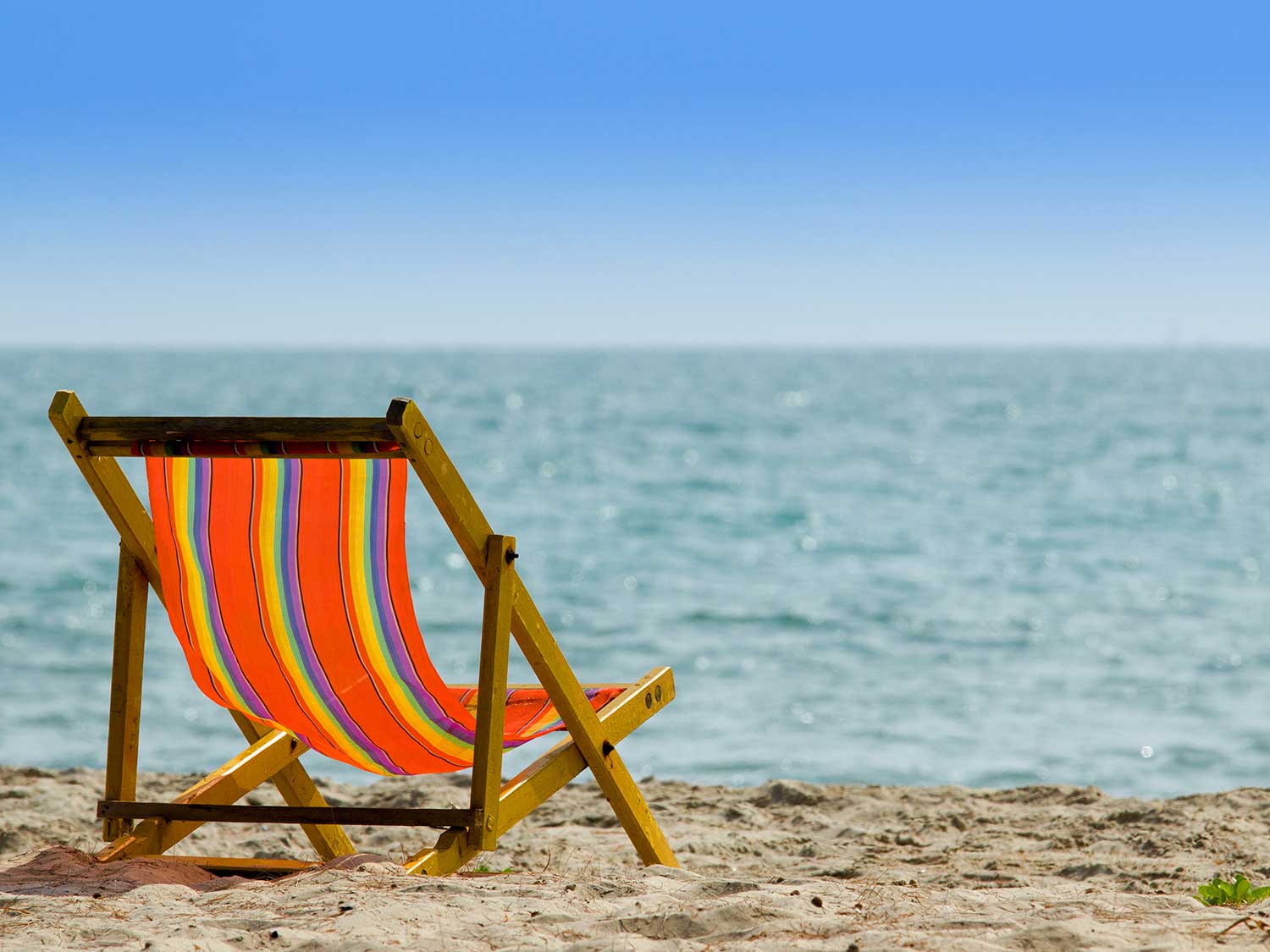 beach chair on the beach