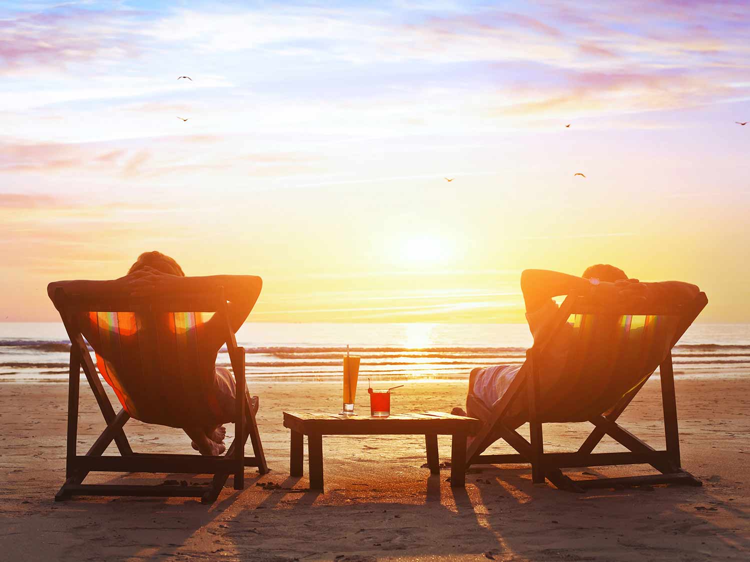 Drinks at sunset