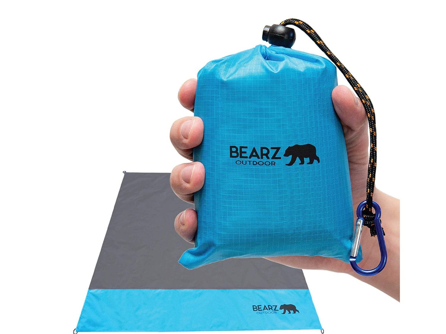 BEARZ Outdoor Pocket Blanket Picnic Mat, Outdoor Blanket Waterproof Park Blanket, Travel Blanket, Waterproof Picnic Blanket, Beach Blanket Waterproof Sandproof, Camp Blanket for Hiking, Festival